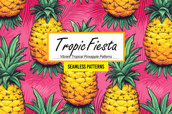 Download TropicFiesta: Tropical Pineapple Pattern - Pineapple pattern Collection