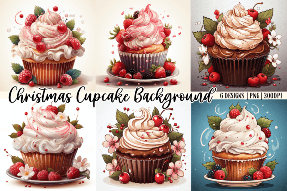 Download Christmas Cupcake Background - Cupcake background Collection