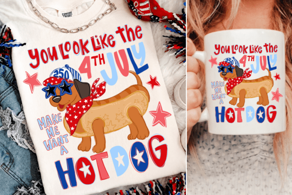 Download You Look Like the 4th of July Hot Dog PN - July Collection