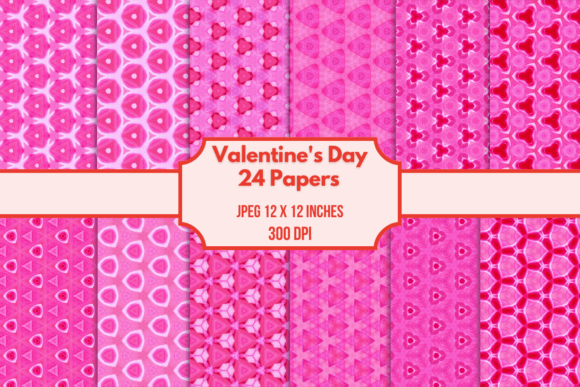 Download Valentine's Day Digital Paper Pack - Valentine Collection