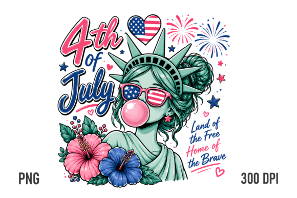 Download 4th of July Liberty Girl PNG - July Collection