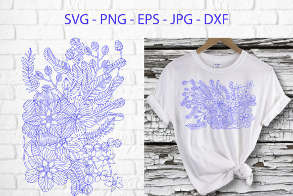 Download Boho Flowers, Doodle Floral Outline&nbsp; - Boho flowers Collection
