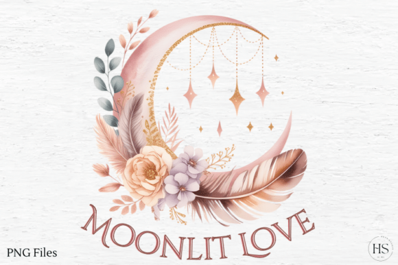 Download Valentines Day Boho Moon PNG - Valentine Collection