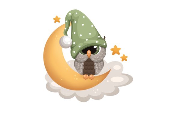 Download Owl in Love Animals Valentine's Day Moon - Valentine Collection