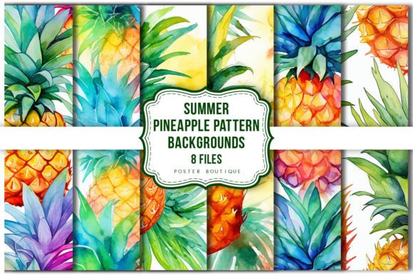Download Summer Pineapple Pattern Backgrounds - Pineapple pattern Collection