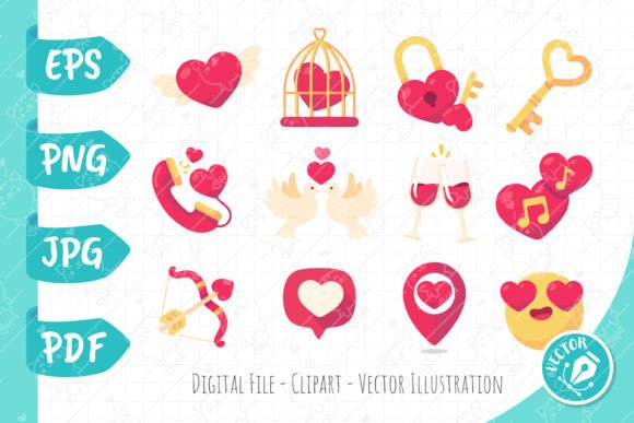 Download Valentine's Day Card Decorative Elements - Valentine Collection
