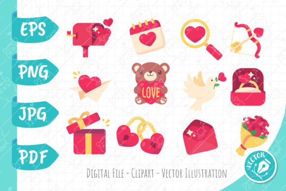 Download Valentine's Day Card Decorative Elements - Valentine Collection
