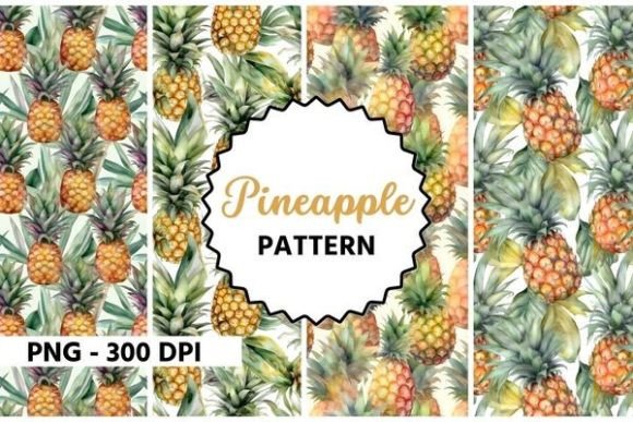 Download Pineapple Pattern Watercolor - Pineapple pattern Collection